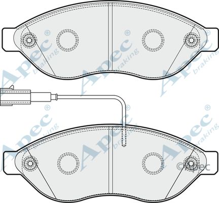 APEC BRAKING Piduriklotsi komplekt,ketaspidur PAD1858